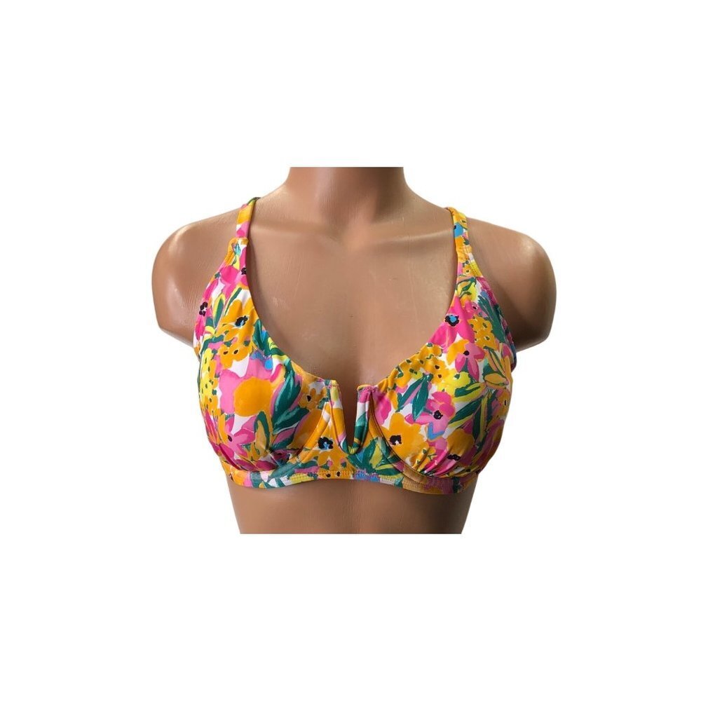 Anne Cole Limited Edition Swim‎ V-WIRE TOP LG NWT